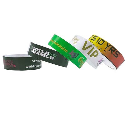 모든 목표 최종 사용자에게 맞춤형 일회용 Tyvek 종이 손목밴드 250*25mm/250*19mm