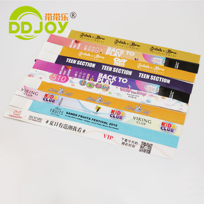 모든 목표 최종 사용자에게 맞춤형 일회용 Tyvek 종이 손목밴드 250*25mm/250*19mm