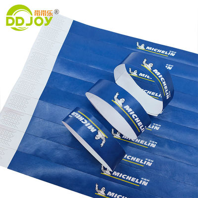 모든 목표 최종 사용자에게 맞춤형 일회용 Tyvek 종이 손목밴드 250*25mm/250*19mm