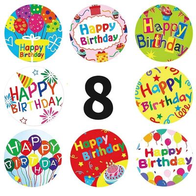 500pcs 어린이 만화 생일 스티커 파티 장식용 접착 스티커