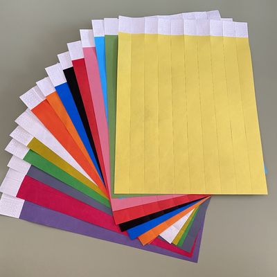 종이 식별 Tyvek 손목밴드 사용자 지정 로고 및 식별 바코드