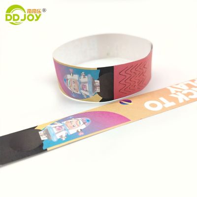 이벤트 관리용 맞춤 로고 방수 타이벡 밴드 연대 번호 팔찌