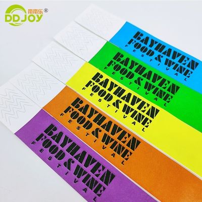 250*25mm/250*19mm 찢어지지 않는 방수 듀폰트 타이벡 종이 손목밴드 이벤트용