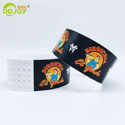 250*25mm/250*19mm 찢어지지 않는 방수 듀폰트 타이벡 종이 손목밴드 이벤트용