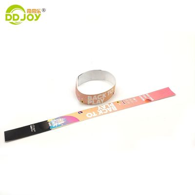 컬러 프린팅 로고 일회용 티벡 손목밴드 이벤트용 방수 종이 팔찌