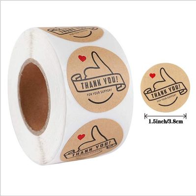 심장이 있는 만화 스티커 1.5&quot; 500 라벨 롤마다 맞춤 색상 소규모 비즈니스 선물