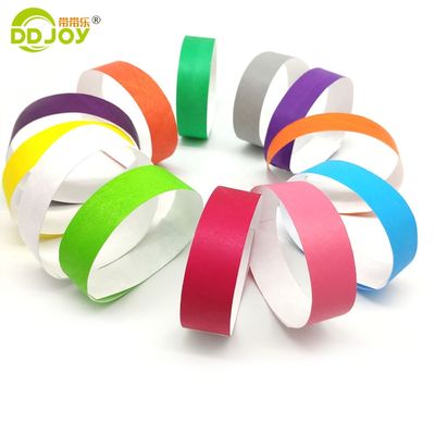 결혼식용 찢어지지 않는 Tyvek 종이 손목밴드 250*25mm 및 250*19mm