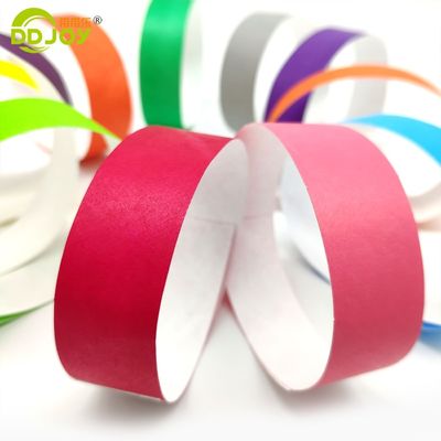 결혼식용 찢어지지 않는 Tyvek 종이 손목밴드 250*25mm 및 250*19mm