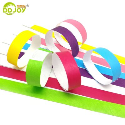 결혼식용 찢어지지 않는 Tyvek 종이 손목밴드 250*25mm 및 250*19mm