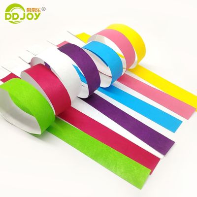 결혼식용 찢어지지 않는 Tyvek 종이 손목밴드 250*25mm 및 250*19mm