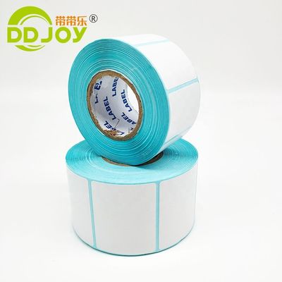 맞춤 색상 배송 라벨 상자 뚫린 스티커 얼굴 PP 직접 인쇄 종이 롤
