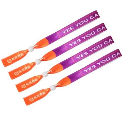 이벤트 페스티벌 파티 사틴 직물 RFID 손목밴드 사용자 지정 로고와 텍스트