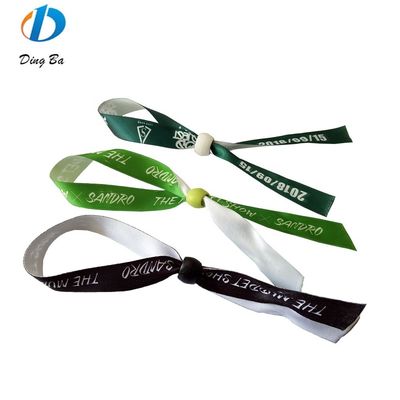 콘서트 이벤트 녹색 폴리에스터 직물 개인 맞춤식 팔찌 팔찌