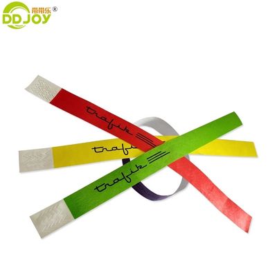 250*25mm 및 250*19mm 맞춤식 입구 바코드 파티를위한 Tyvek 종이 손목밴드