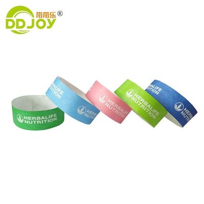 DDJOY Custom Tyvek 소재 파티 유니섹스 3/4 인치 손목밴드 유니섹스 파티 액세서리
