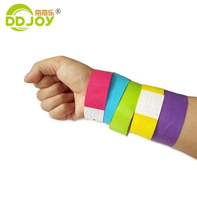 DDJOY Custom Tyvek 소재 파티 유니섹스 3/4 인치 손목밴드 유니섹스 파티 액세서리