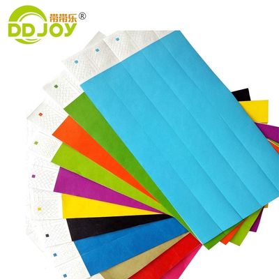 DDJOY 3/4 인치 평면 고체 네온 색 듀폰 타이벡 클럽과 바를 위한 손목밴드 노란색