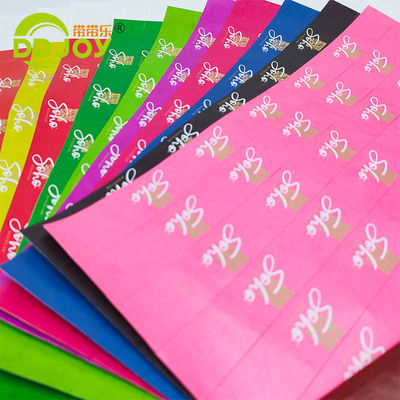 250*25mm/250*19mm 이벤트 및 식별용 맞춤형 방수 종이 팔찌