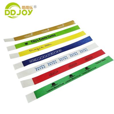 250*19mm Tyvek 종이 손목밴드 이벤트/놀이터/페스티벌 일회용 CLASSIC 스타일