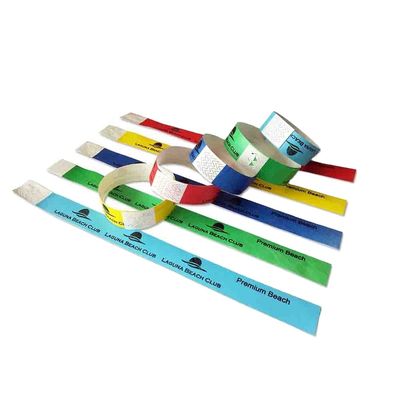 단회 행사용 내구성 있는 보라색 티벡 손목밴드 250*25mm/250*19mm